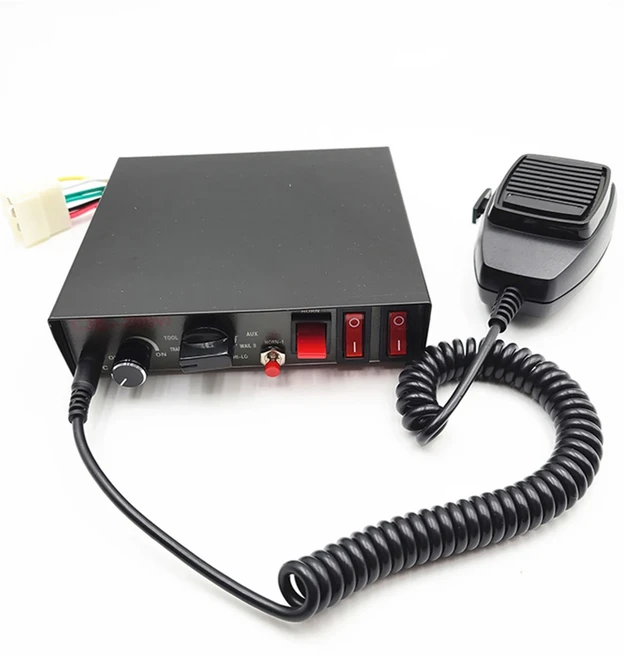 차량 경고 경적 자동차 경찰 사이렌 스피커 200W 12V 24V 8 시끄러운 소리 마이크 화재 확성기 비상 경보, 01 CJB host