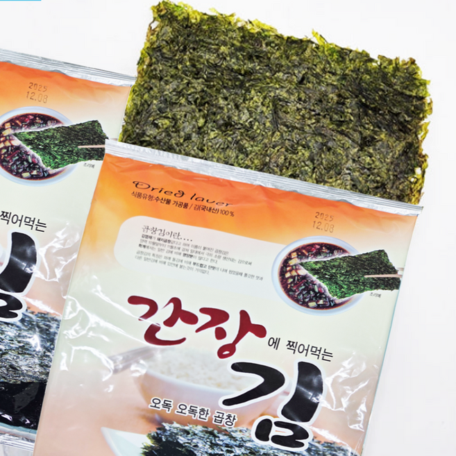 (남광식품)간장에 찍어먹는 오독 오독한 명품 곱창김 5매, 1개