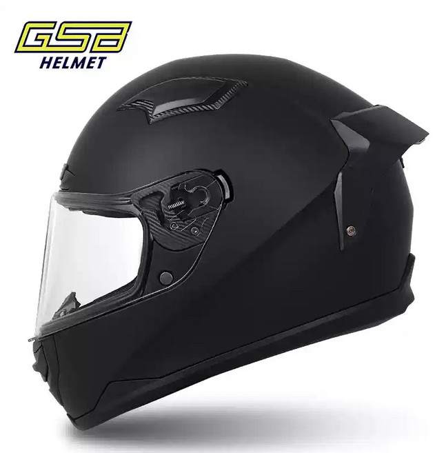 GSB 371 全罩式安全帽 快插釦 拆洗內裡 耳機槽 DOT/ECE認證, 消光黑,XL(58-59)CM日常代步建議尺寸