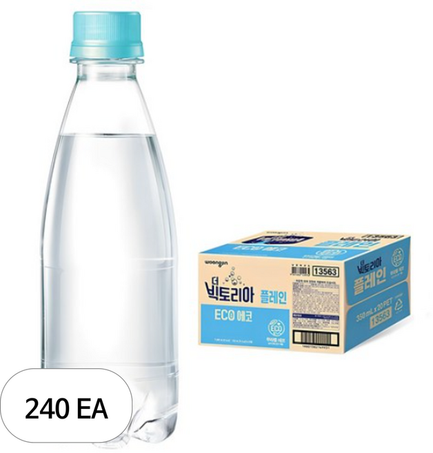 웅진빅토리아 더 빅토리아 플레인 탄산수 에코 무라벨, 350ml, 240개