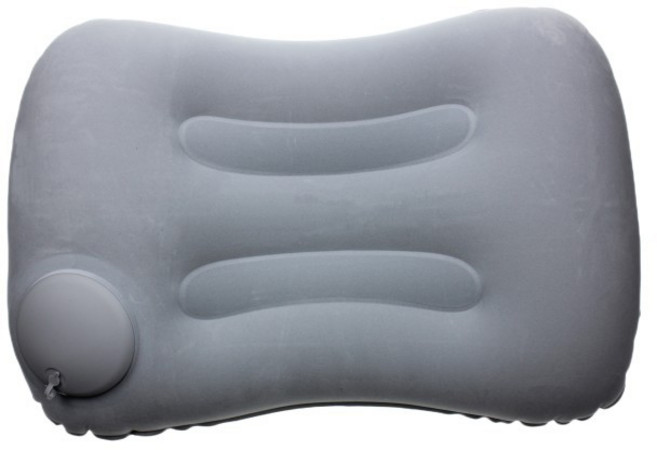 [티케이샵] 휴대용 캠핑 펌핑 에어쿠션 베개, 그레이, 2개