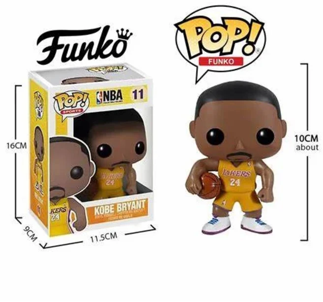 쿠쿠스토어 FUNKO POP 농구 스타 블랙 맘바 코비 브라이언트 # 팬들을 위한 11 액션 피규어 소장 모델 장난, 03 box 11