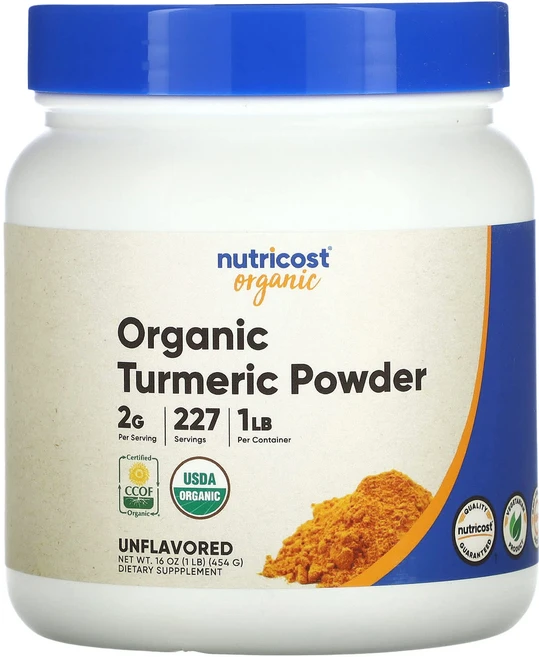 Nutricost 유기농 강황 분말 무맛 454g(16oz), Nutricost유기농강황분말무맛454g16oz, 454g, 1개 - 쿠팡
