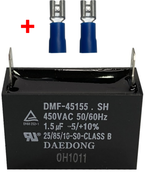 대동 모터기동콘덴서 0.5-3.5 uF 대동사각수지 선풍기등, 1개, DMF-45155 1.5 uf(450VAC)