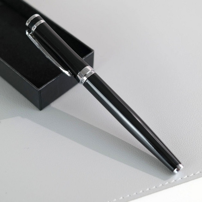 고급 각인 볼펜 선물 펜, 1개, 스콜라 블랙
