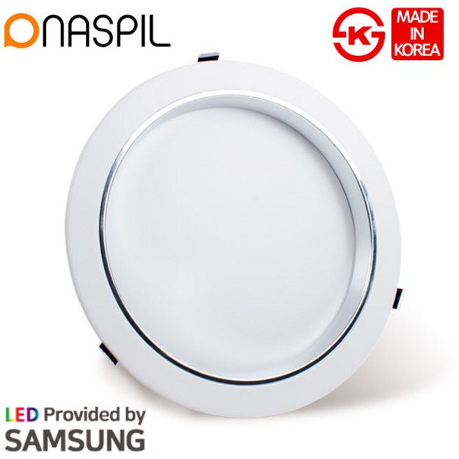나스필 LED 다운라이트 10인치 80W 매입등 국내산 삼성칩 강당 체육관 교회 고천장등, 1개, 주백색