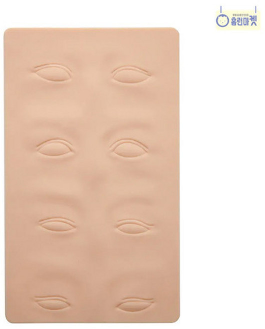 타투고무 소형 19x14cm 실리콘 스킨 반영구 타투연습 고무판 눈썹 입술 라인 피부질감 문신 연습재료 이미용재료 피부시트 연습용, 1개