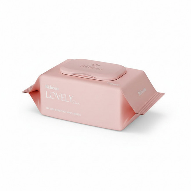 베베앙 러블리 핑크 물티슈 캡형 100매 10팩, 10개