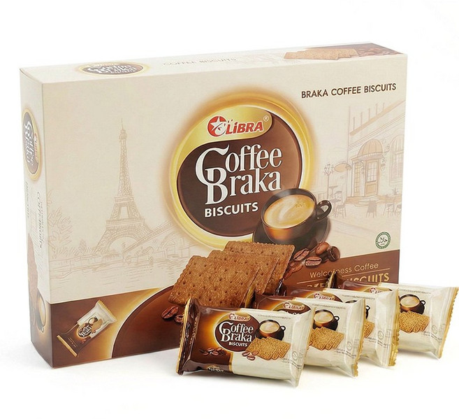 브라카 커피 비스켓/ 개별포장 커피맛 간식 바삭한 얇은 비스킷 / 개별포장 커피맛 간식 바삭한 얇은 비스킷, 360g, 1세트