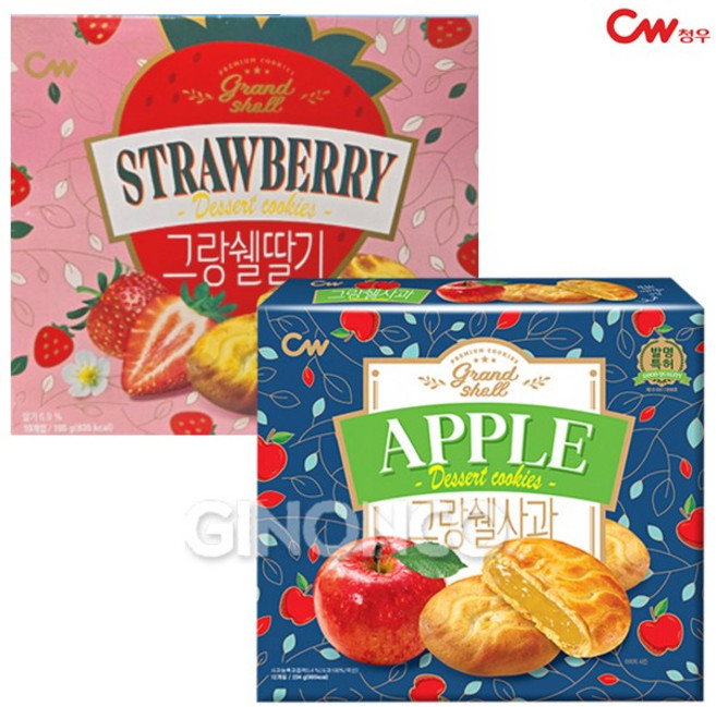 청우 그랑쉘딸기+ 그랑쉘사과, 1개, 390g
