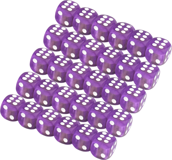 빛돌아이 주사위 보드게임용 30P(레드 퍼플 그린 블루.옐로우), 보라30P, 1개