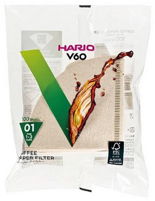 하리오 커피필터 여과지 VCF-01-100M, 100개, 8개
