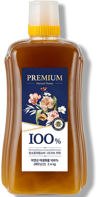 다정이네 천연벌꿀 오리지널 생꿀 2.4KG 베트남 최고급 야생화꿀, 1개