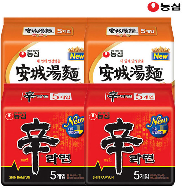 농심 봉지라면 혼합 20 (신라면10+안성탕면10), 20개