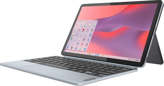 Lenovo - 아이디어패드 듀엣 3 크롬북 11.0인치2000x1200 터치 투인원 태블릿 Snapdragon 7cG2-4G RAM 128G eMMC 키보드 포함 미스티 블루, 4GB RAM | 128GB