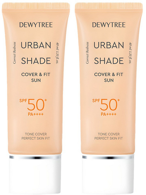 듀이트리 어반쉐이드 커버 앤 핏 선크림 SPF50+ PA++++, 40ml, 2개