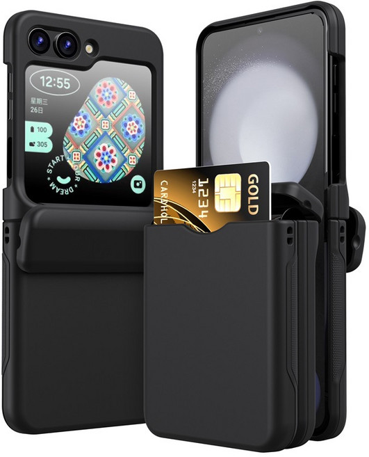 얌코 휴대폰케이스 갤럭시 z플립5 z플립6 z플립7 힌지보호 카드수납 풀커버에어쿠션 핸드폰케이스