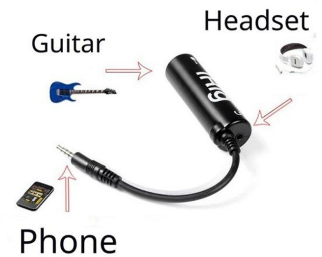 오디오컨버터 Irig 기타 효과 교체 전화 인터페이스 변환기 1 개, 1개