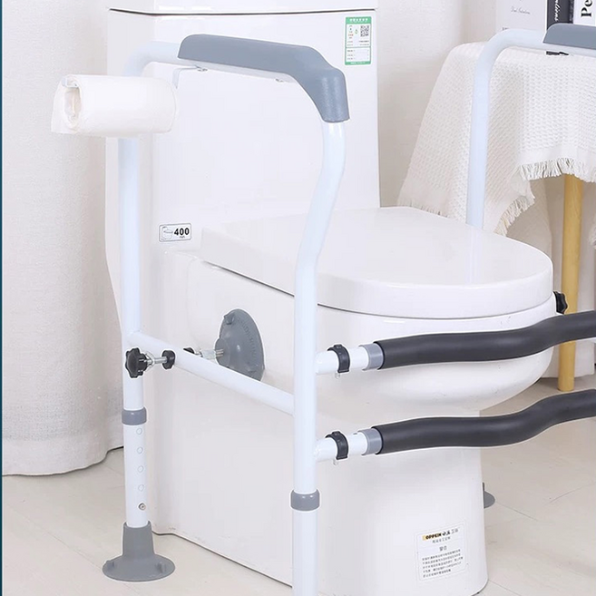 거와스 화장실 기립 지지대 변기 안전 손잡이, 화이트, 1개