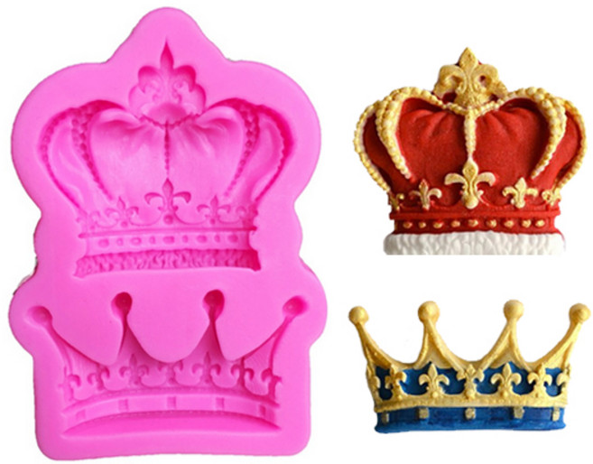 슈가크래프트 왕관 실리콘몰드 설탕공예 제빵도구, 1개