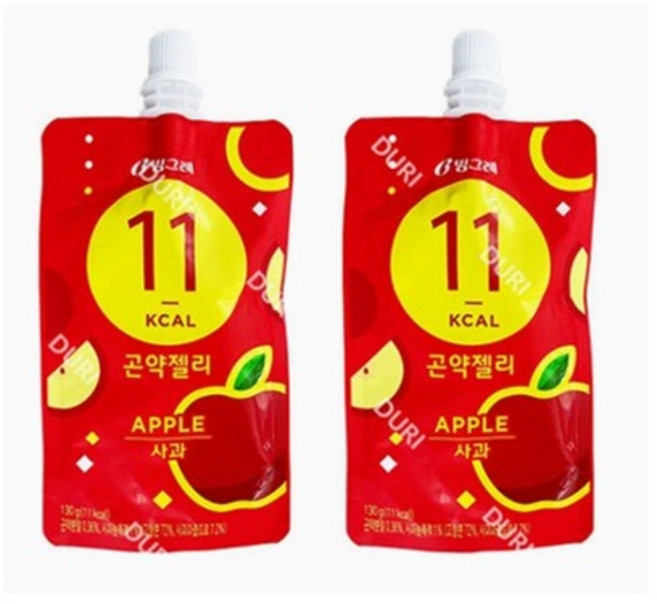 빙그레 곤약젤리 사과, 130g, 60개