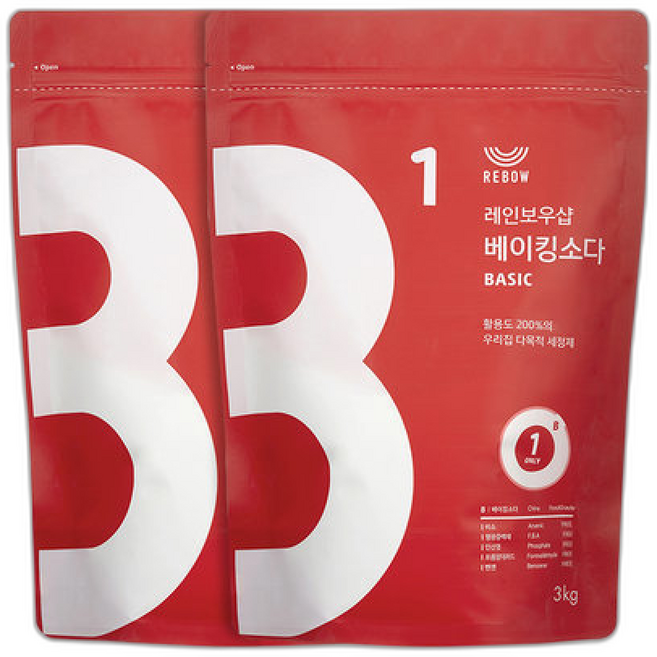 베이킹소다 베이직 x2, 1개, 3kg