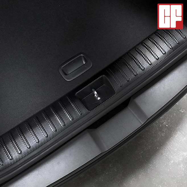 카프랜즈 호환 디올뉴 투싼 NX4 트렁크 범퍼커버 스텝몰딩 튜닝 가드, 카본