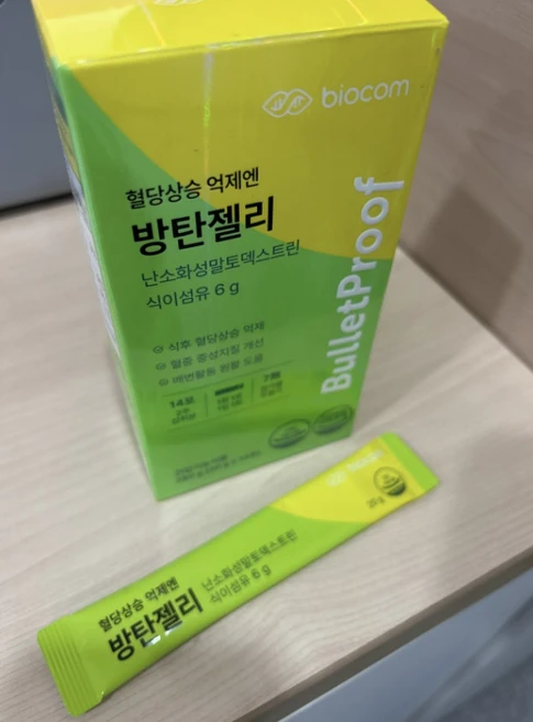 바이오컴 혈당상승 억제엔 방탄젤리 난소화성말토덱스트린 식이섬유, 3개, 14회분 - 쿠팡