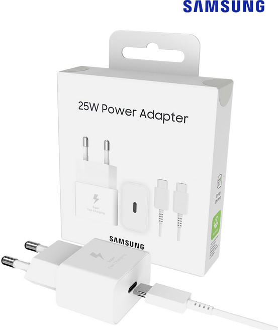 삼성전자 C타입 초고속 충전기 25W + 케이블 1m 세트 PD PPS GaN, 화이트, 1개