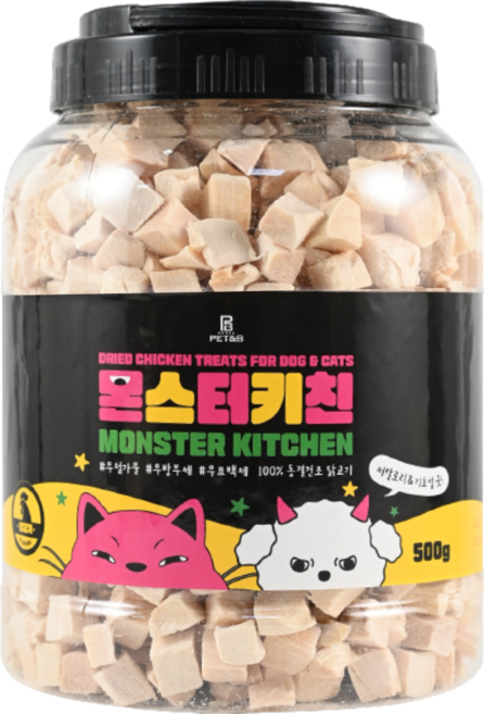 몬스터키친 동결건조 전분없는 천연닭가슴살 트릿500g 조단백86%, 1개, 500g, 닭