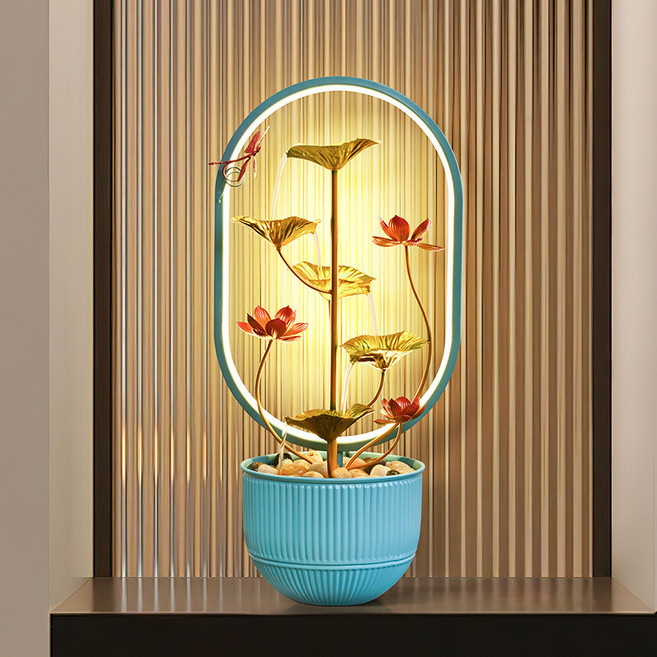 실내분수 바위 분수 실내미니분수대 장식용 선물 어항 파티션 파티오 디스펜서 스크린 모양 물순환 흐르는물, 베이스