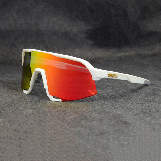 100프로 고글 선글라스 100% 사이클링 자전거 스포츠 편광 선글라스, C. 흰테/주황, 100개