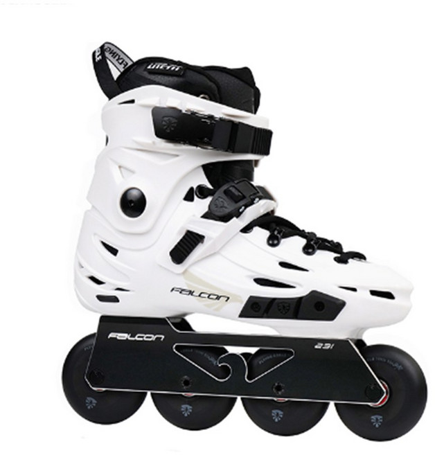 롤러 슈즈 2024 100 플라잉 이글 F6s 인라인 스케이트 팔콘 스마트 액슬 스케이팅화 슬라롬 프리 신제품, 21) white  45, 1개