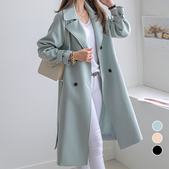 [나크21] (55~77) 더블버튼 트렌치코트 DM21-J-13