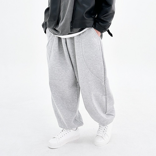 에스티오 [합포원단] 절개조거 트레이닝 와이드 트레이닝 남자추리닝팬츠 오버핏