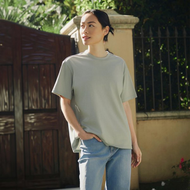 [백화점정품] 안다르 에어로코튼 오버핏 숏슬리브