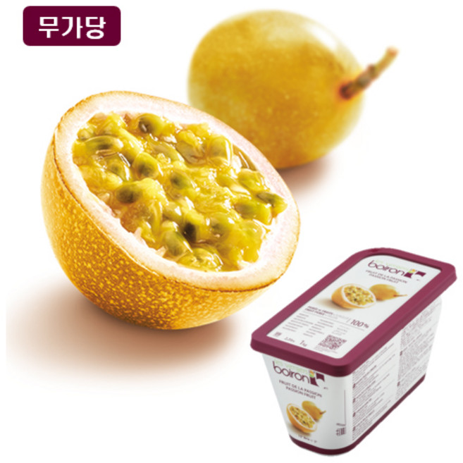 브아롱 패션후르츠 냉동 퓨레 1kg+드라이아이스포장/브와롱, 1개, 1kg