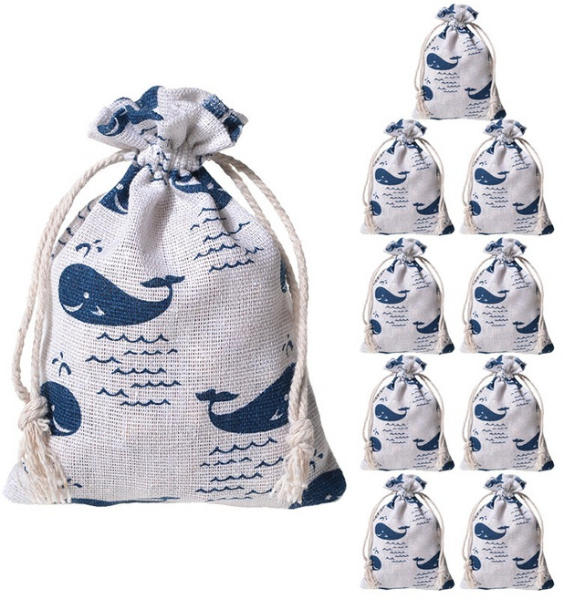 위즈맥스 마 재질 향 주머니, 10개, 고래
