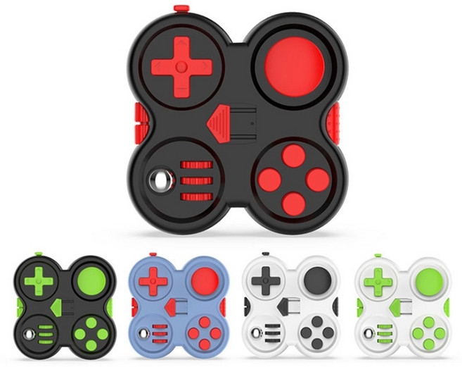 더블 피젯 패드 사각 조이스틱 스피너 큐브 토이 푸쉬팝 팝잇 키덜트 손장난감 무한 뽁뽁이 스트레스해소, 그레이블랙 sc231