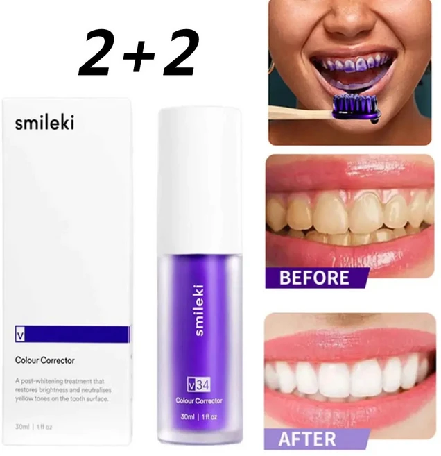 미국 퍼플 브라이트닝 치약 누렁니 제거 입냄새 제거 치약 치아미백 대용량 프리미엄 스케일링 치약, 4개, 30ml - 쿠팡