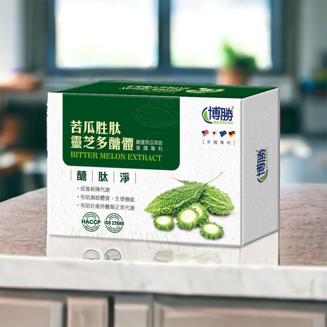 BOSHENG 博勝 苦瓜胜肽靈芝多醣體膠囊 調整體質 促進代謝, 2個, 30顆