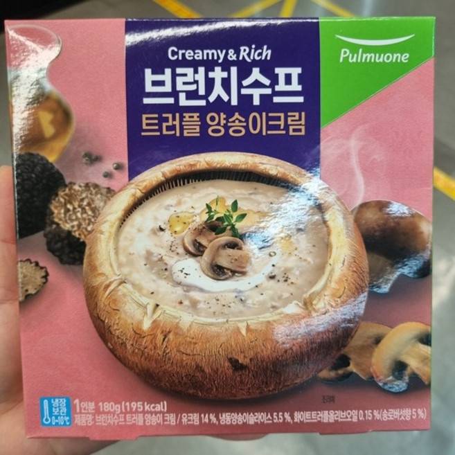 풀무원 트리플 양송이 크림수프, 아이스팩 포장, 1개, 180g
