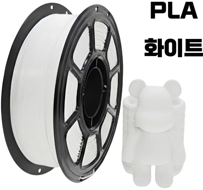 올리민 PLA 필라멘트 3D프린터 FILAMENT 1kg 1.75mm, 화이트