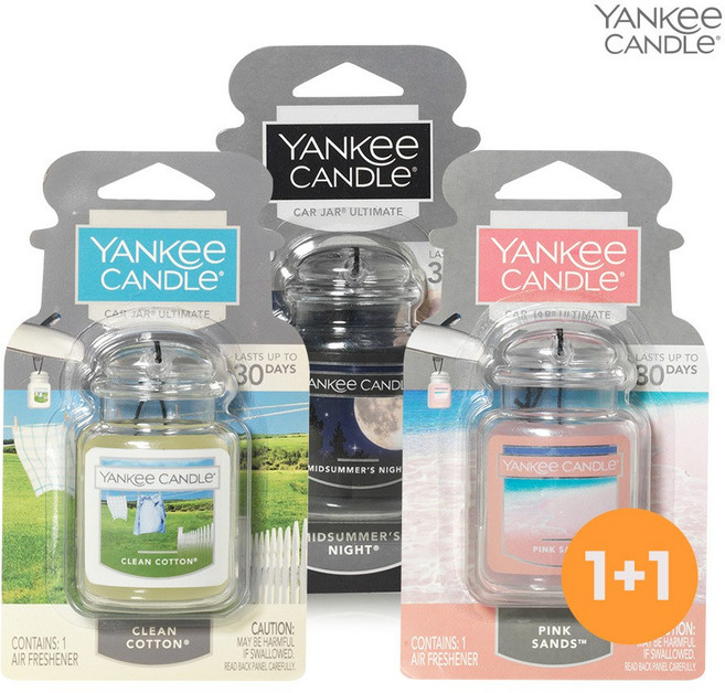 양키캔들 카자얼티메이트 차량용 방향제 1+1 (택2), 2개, 핑크샌드:핑크샌드