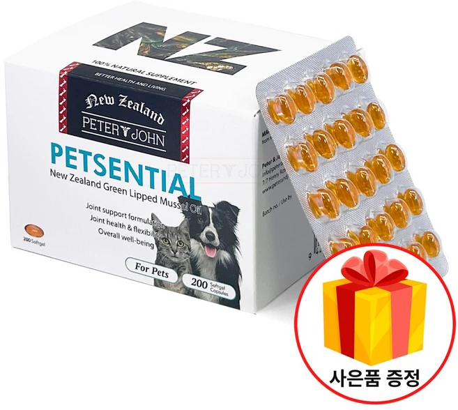 피터앤존 반려동물 펫센셜 200캡슐, 1개 - 쿠팡