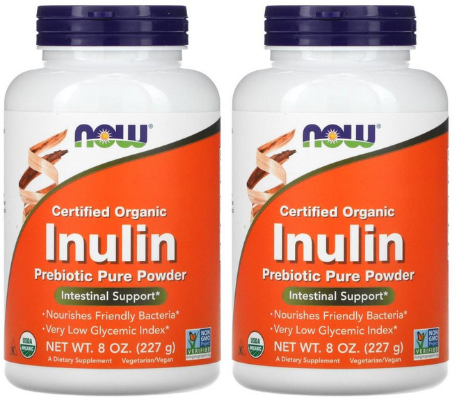 [1+1] Now Foods 나우푸드 이눌린 프리바이오틱 227g Inulin 분말 파우더 프럭토올리고당 2개