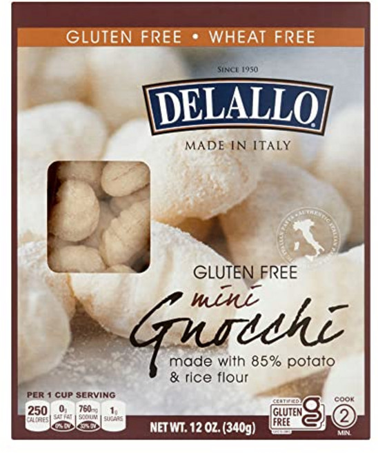 델랄로 프리 감자 & 쌀 미니 뇨키 12온스 상자 3팩 DeLallo Gluten Free Potato & Rice Mini Gnocchi 12oz Box 3-Pack, 340g, 1개
