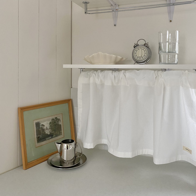 미니바란스 책장 선반 밥솥싱크대 수납장 주방가리개커튼