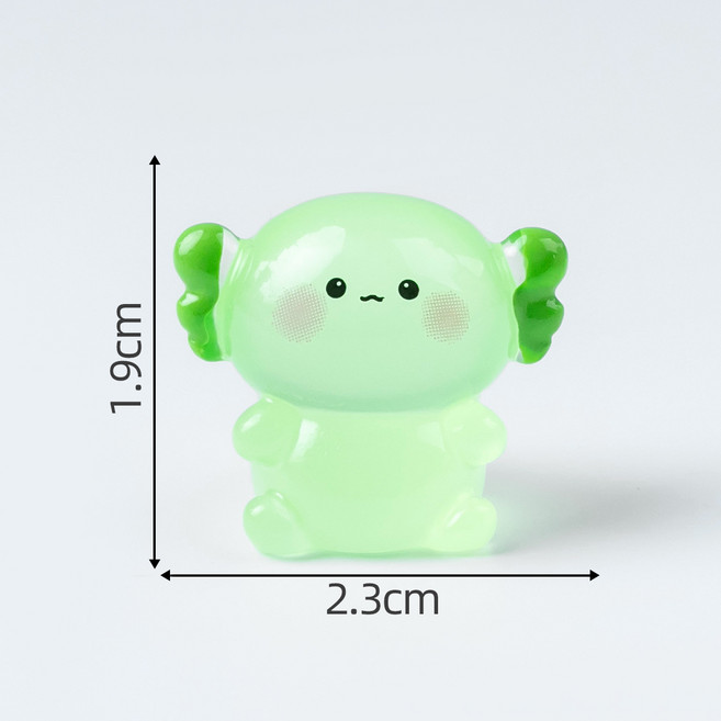 어항꾸미기 테라리움 미니어처 우파루파 야광 피규어 소품 미니, 그린