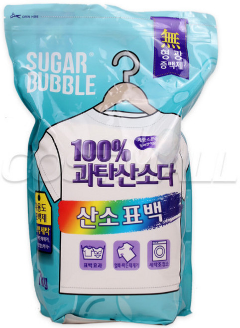 코스트코 표백 얼룩 찌든때 제거 세탁조 배수구 청소 슈가버블 과탄산소다 세제 세탁세제 청소세제 대용량, 7kg, 1개